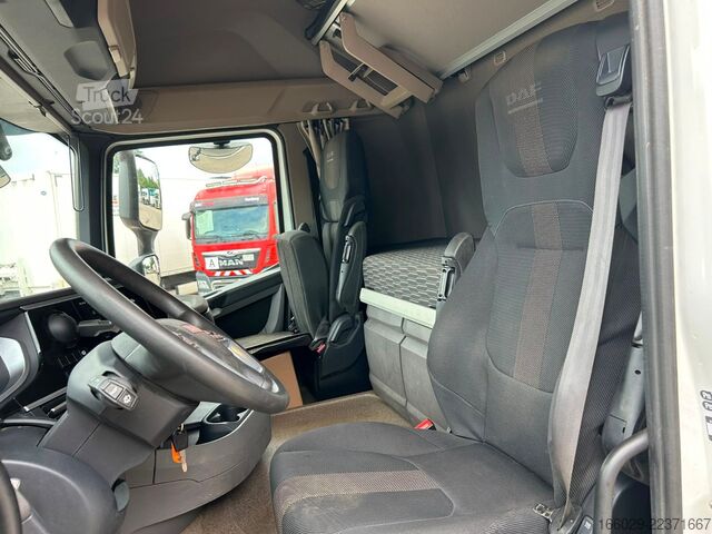 Macara montată pe camion DAF XF 480 Baustoffpritsche mit Fassi Ladekran F235