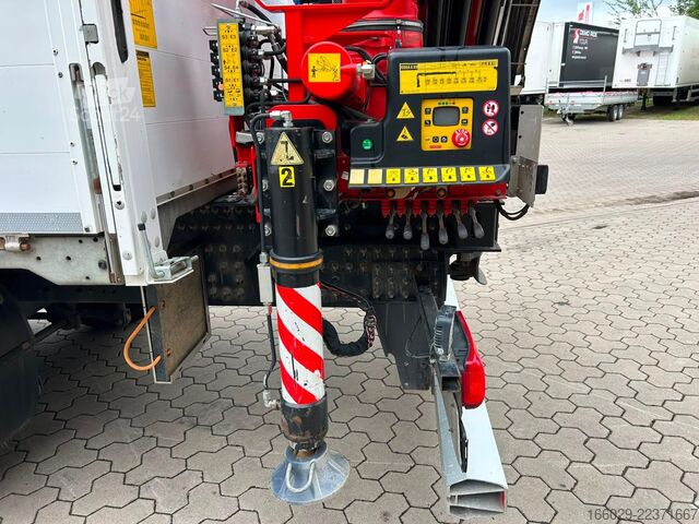 Macara montată pe camion DAF XF 480 Baustoffpritsche mit Fassi Ladekran F235