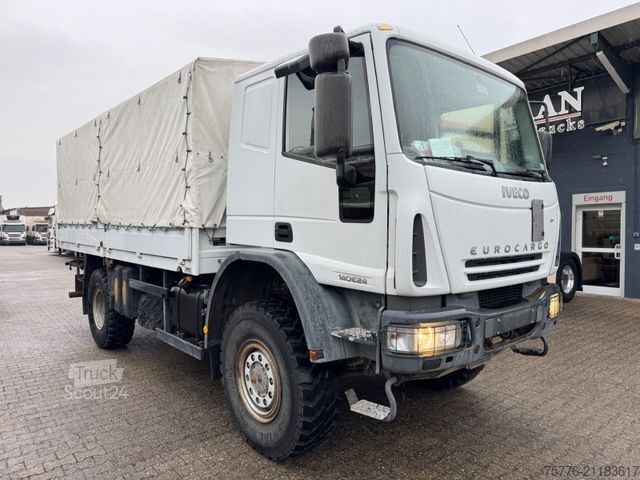 شاحنة بمسطحة ومشمع IVECO 140 E240  Eurocargo 4x4 Miltär Camper Expedition