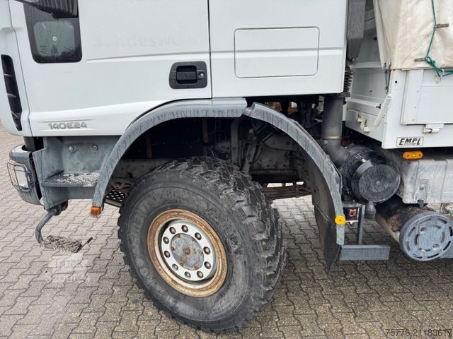 شاحنة بمسطحة ومشمع IVECO 140 E240  Eurocargo 4x4 Miltär Camper Expedition