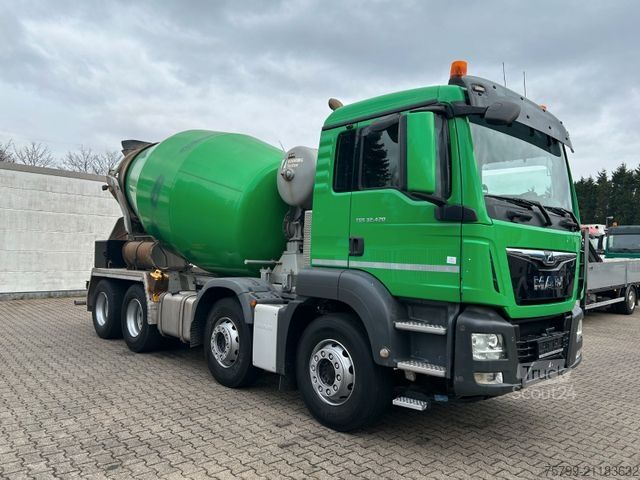 Concrete mixer truck MAN 32.420 TGS Stetter Betonmischer 9m³