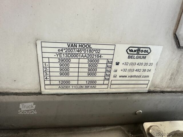 Voedseltanker Van Hool FOOD / RVS chassis / empty weight: 5.860kg / 29...