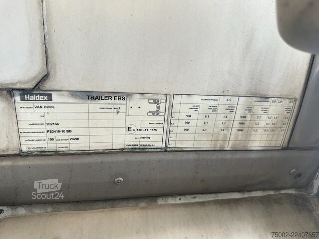 Voedseltanker Van Hool FOOD / RVS chassis / empty weight: 5.860kg / 29...
