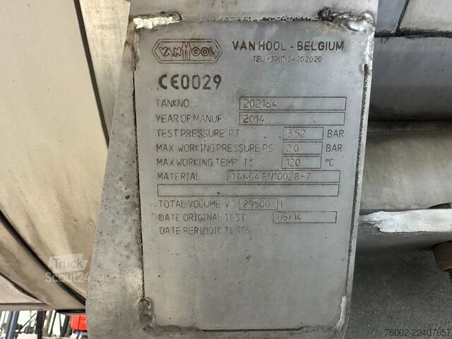 Voedseltanker Van Hool FOOD / RVS chassis / empty weight: 5.860kg / 29...