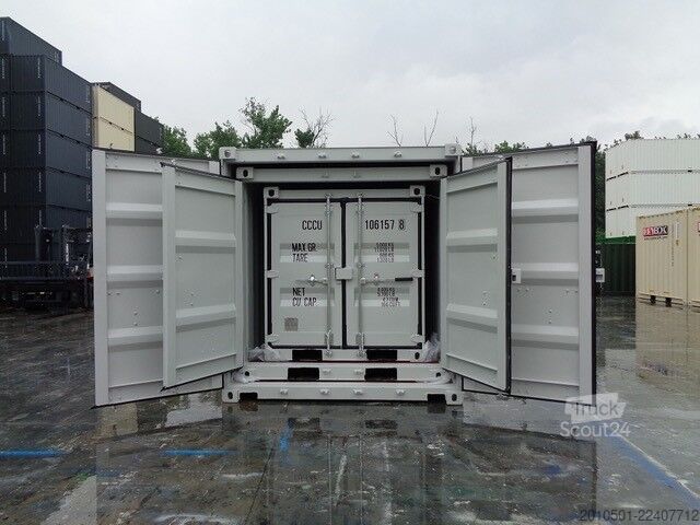  10/8/6 Fuß Set Baucontainer / Lichtgrau Minicontainer/Containerset/Self Storage