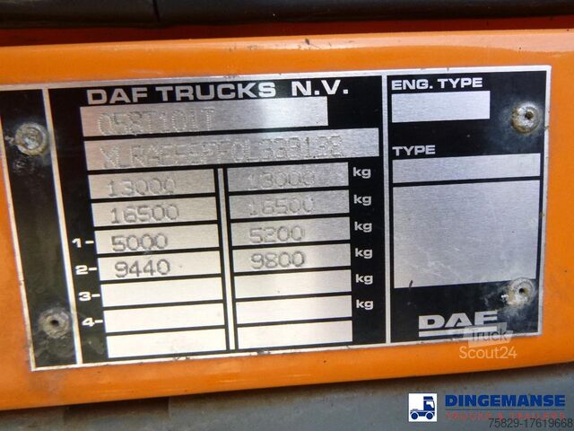 Tanker D.A.F. LF 55.180 4x2 RHD ARGON gas truck 3.6 m3