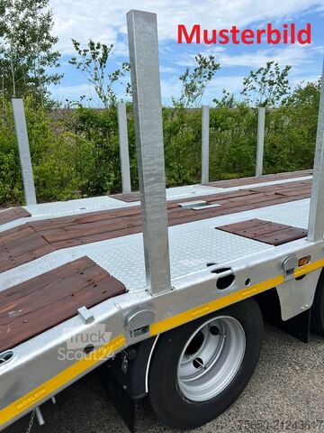 Low loader trailer Möslein T 3-9,20 F  3 Achs Tieflader mit gerader Ladefläche 9 m, Neufahrzeug