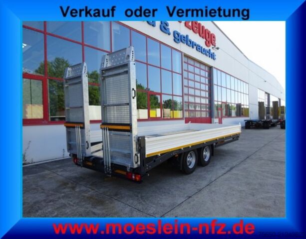 Low loader trailer Möslein TTT 11-6,2 BR Weiß  Tandemtieflader mit breiten RampenNeufahrzeug