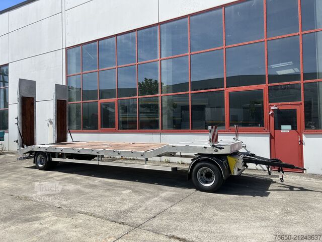 Low loader trailer Möslein T 2 Schwebheim  Neuer 2 Achs Tieflader- Anhänger, Verbreiterung