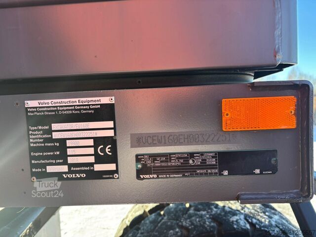 Mobiele graafmachine Volvo EW 160 E TILTROTATOR / AC / CENTRAL LUBRICATION