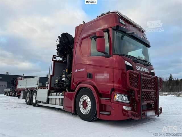 شاحنة رافعة Scania R500 6x2 crane truck w/ 47 t/m Hiab crane with jib