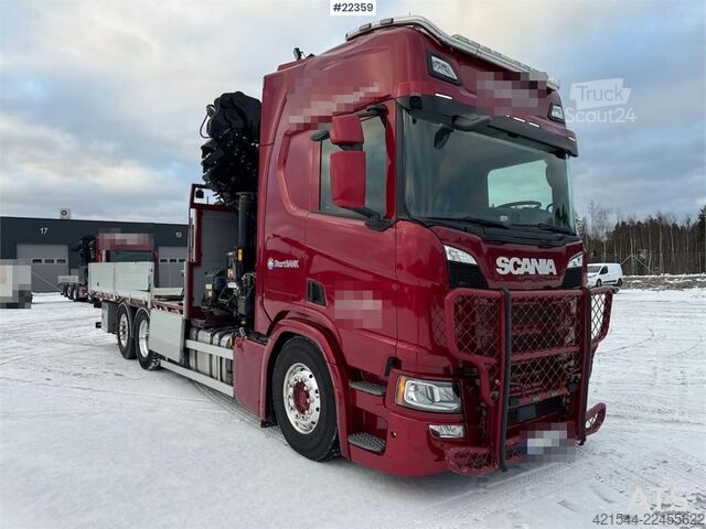 شاحنة رافعة Scania R500 6x2 crane truck w/ 47 t/m Hiab crane with jib