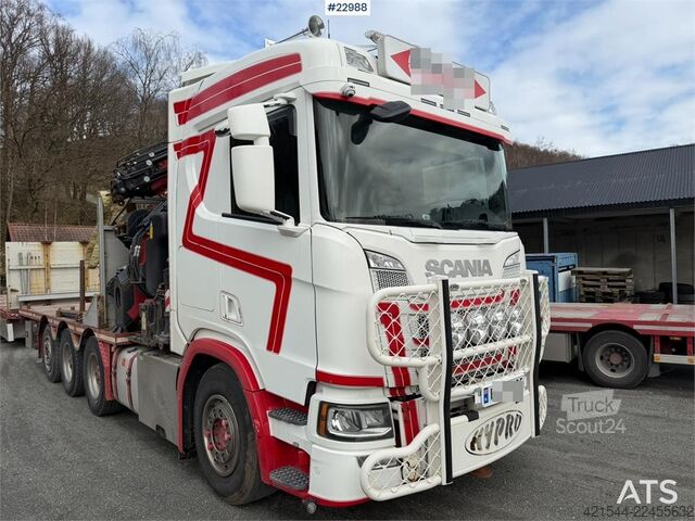 Автокран Scania R500 8x4 combination vehicle with a 71 t/m Fassi c