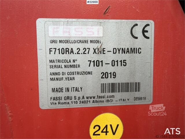 Автокран Scania R500 8x4 combination vehicle with a 71 t/m Fassi c