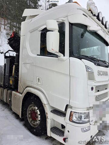 Vinç kamyonu Scania R500 8x4 flatbed truck with 23 t/m Palfinger crane
