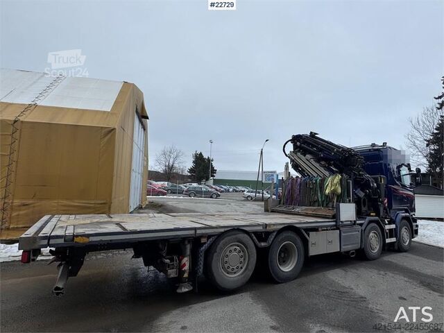 Krano sunkvežimis Scania R580 8x2 crane truck – 80 t/m Fassi crane with jib