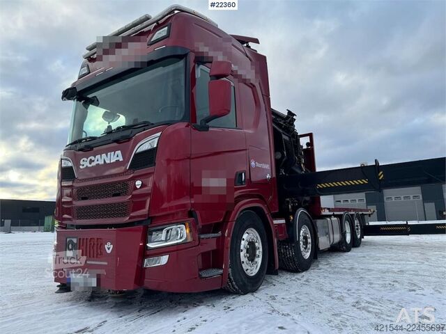 Vinç kamyonu Scania R580 8x2 crane truck with 85 t/m Hiab crane – jib