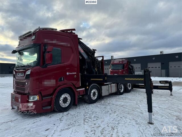 Vinç kamyonu Scania R580 8x2 crane truck with 85 t/m Hiab crane – jib
