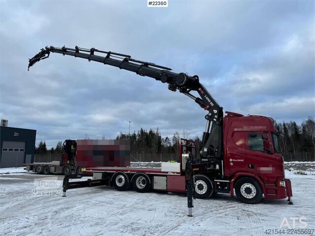 Camion-grue Scania R580 8x2 crane truck with 85 t/m Hiab crane – jib