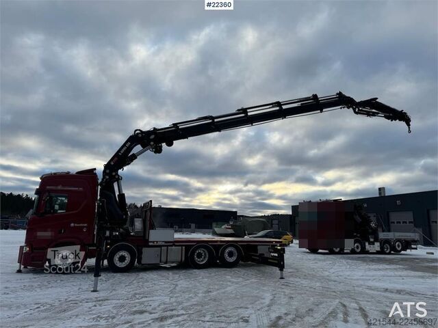 Camion-grue Scania R580 8x2 crane truck with 85 t/m Hiab crane – jib