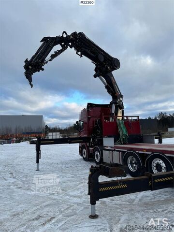 Camion-grue Scania R580 8x2 crane truck with 85 t/m Hiab crane – jib