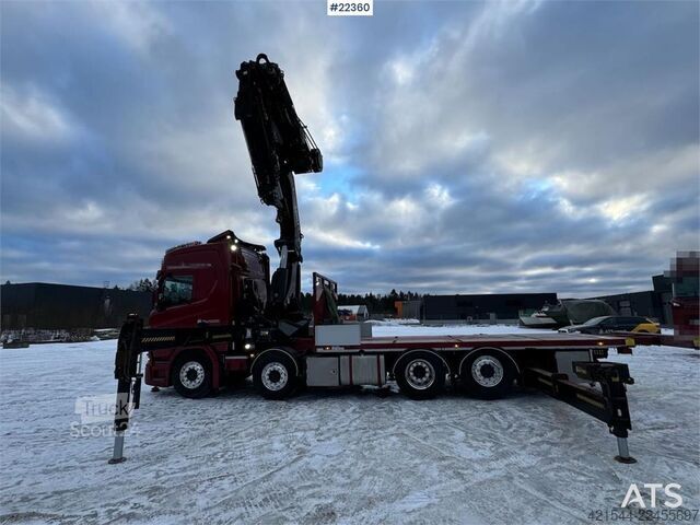 Camion-grue Scania R580 8x2 crane truck with 85 t/m Hiab crane – jib