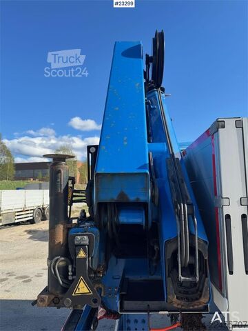 Nosturiauto Scania R660 6x4 flatbed truck with rear-mounted 23 tonne-