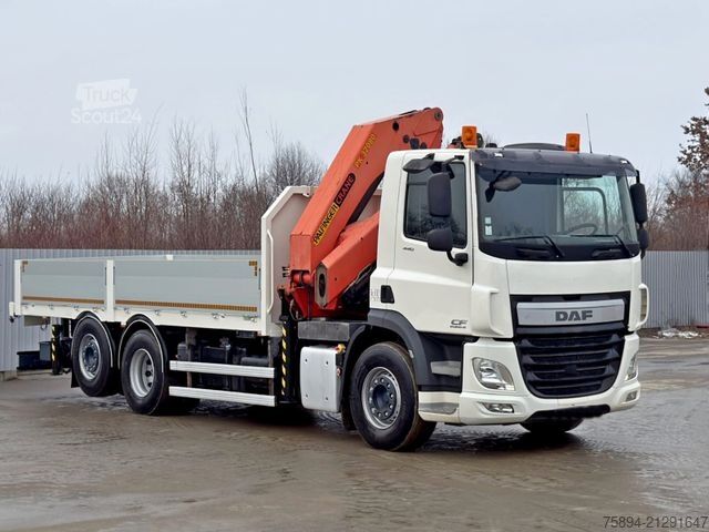 Żuraw samochodowy DAF CF 440 Pritsche 6,30 m + KRAN / FUNK * 6x2