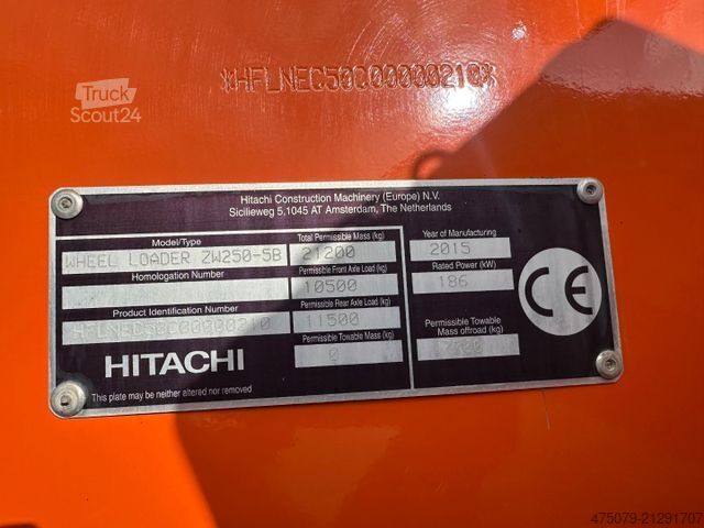 Radlader HITACHI ZW250-5B / Waage