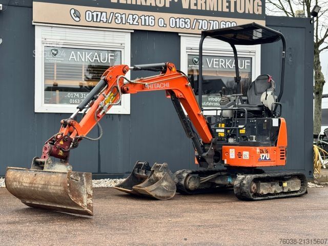Mini bager HITACHI ZX17 U-5 Y, Powertilt, 3 Löffel