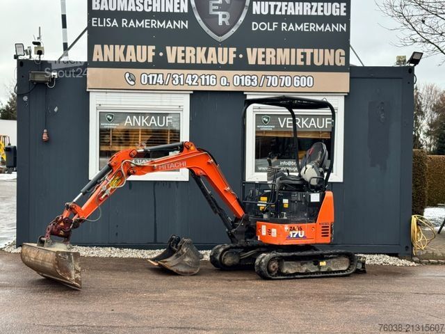 Mini bager HITACHI ZX17 U-5 Y, Powertilt, 3 Löffel