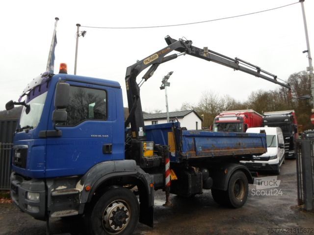 Camion benne MAN TGM 18.340/ 4X4/Kran PK 12001