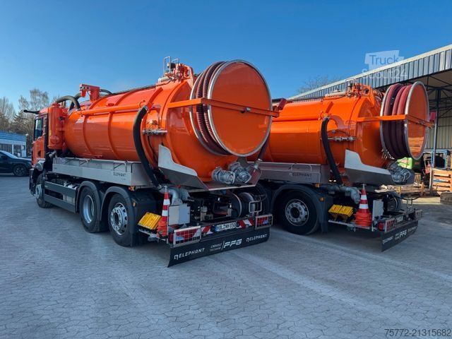 Camion-citerne à vide MAN TGS 26.440 6x2-4 BL CH - FFG elephant vacu