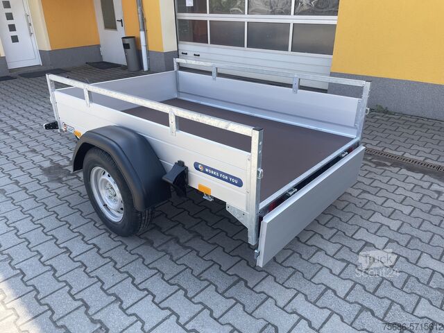 žemagrindė platforma priekaba Saris Tieflader Alu Einachser MP 205 133 1350