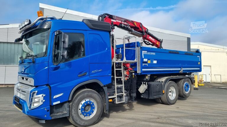 Billenő teherautó Volvo FMX 420 6x2 Bordmatik Thermo mit Kran