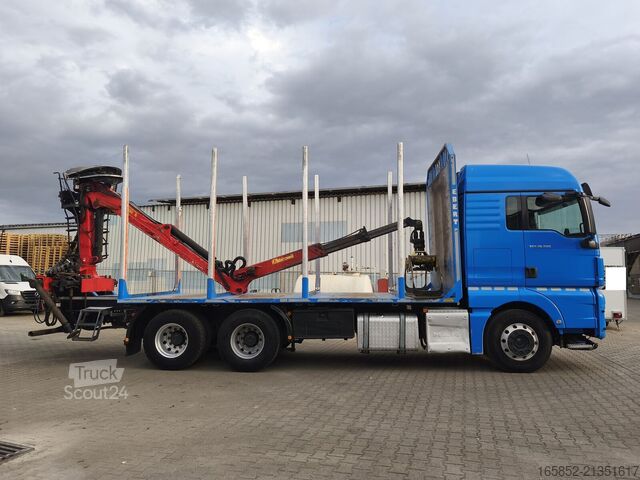 Furgone per trasporto legname MAN TGX 26.500 Holz-LKW Euro6 6x4 Holztransporter m...