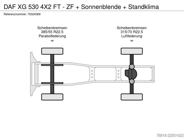 Standard SZM DAF XG 530 4X2 FT - ZF + Sonnenblende + Standklima