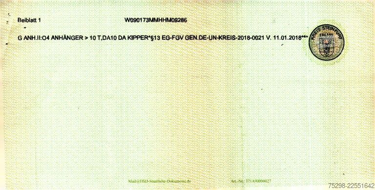 Tippsemitrailer MEIERLING MSK24 | Liftachse / 5.380 kg nur !!