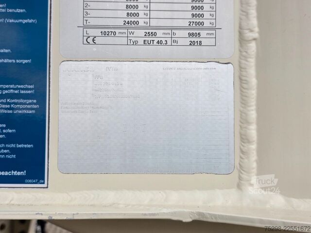 Naczepa silos FELDBINDER EUT 40.3 | Alu-Felgen | 40.000 l