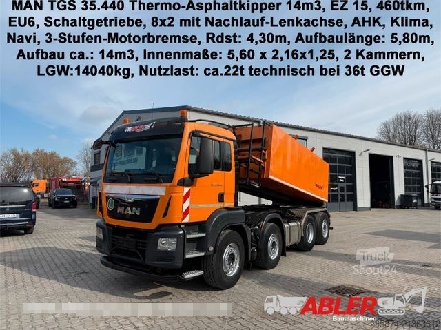 Tovornjak prekucnik MAN TGS 35.440 Asphaltkipper Thermoisoliert 14m3