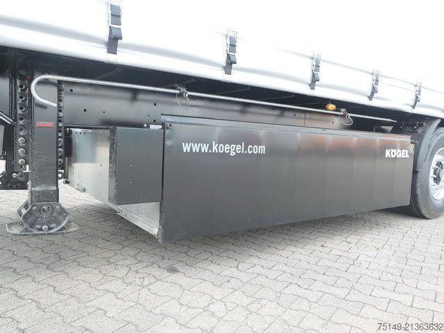Открытый полуприцеп с тентом KÖGEL SN 24, Edscha, Luft-Lift,  Palettenkasten, BPW