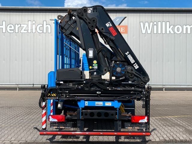 Lastbil med flak MAN TGM 18.290 | Hegla Glastransporter*HIAB 138E2*AC