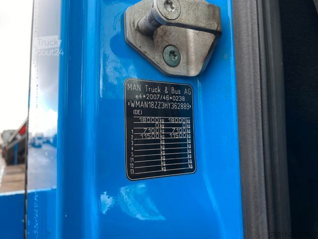 Camião de plataforma MAN TGM 18.290 | Hegla Glastransporter*HIAB 138E2*AC