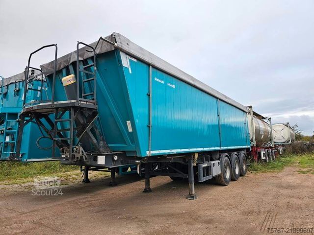 Semi-remorque benne REISCH 49 cbm, Pendelklappe, Lift, Lastmanometer, BPW