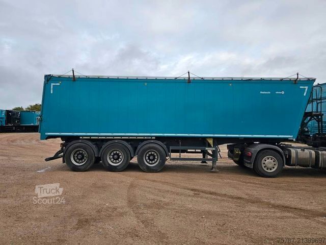 Semi-remorque benne REISCH 49 cbm, Pendelklappe, Lift, Lastmanometer, BPW