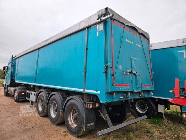 Semi-remorque benne REISCH 49 cbm, Pendelklappe, Lift, Lastmanometer, BPW