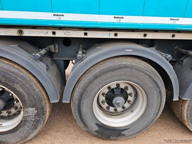 Semi-remorque benne REISCH 49 cbm, Pendelklappe, Lift, Lastmanometer, BPW