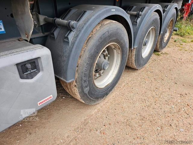 Semi-remorque benne REISCH 49 cbm, Pendelklappe, Lift, Lastmanometer, BPW