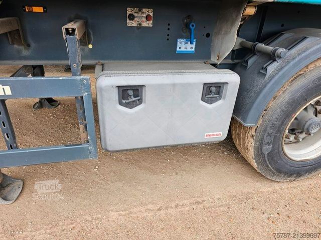 Semi-remorque benne REISCH 49 cbm, Pendelklappe, Lift, Lastmanometer, BPW