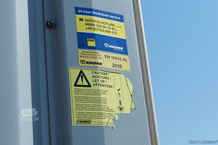Открытый полуприцеп с тентом KRONE CITYSATTEL  KRONE 1-achs SEP 10/ BPW/TRIDEC lenk